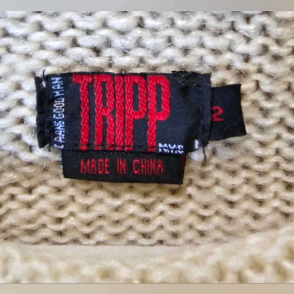 Rare Tripp NYC Black Skull Cream Sweater - Picture 4 of 6